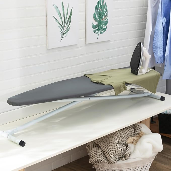 Full Size Ironing Board with Cover & Pad – USA-Made with Enhanced Grip Feet