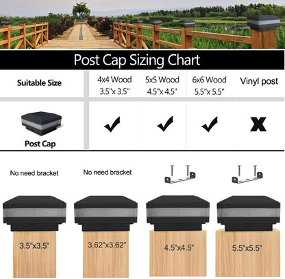 Solar Post Lights,GEYUEYA Home Solar Post Cap Lights Fence Lights Outdoor for 4x4 3x3 3.5x3.5 5x5 6x6 inch Wooden Posts Deck Patio Garden Yard Decoration Waterproof Pure White Blue Lamp