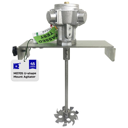 COSMOSTAR 1/8HP 5 Gallon Pneumatic Agitator Pail Drum Bucket Paint Mixer| Pneumatic Bracket Mixer, Paint Stirring Machine Bracket Air Agitator Paint Mix Tool, Tank Barrel Air Mixer