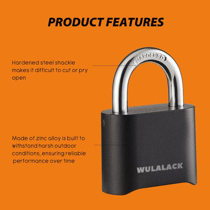 WULALACK Combination Lock Outdoor, 4 Digit Weatherproof Padlock Combination for Outdoor Sheds Fence, Gate Hasps, Storage Unit, 12 Pack…