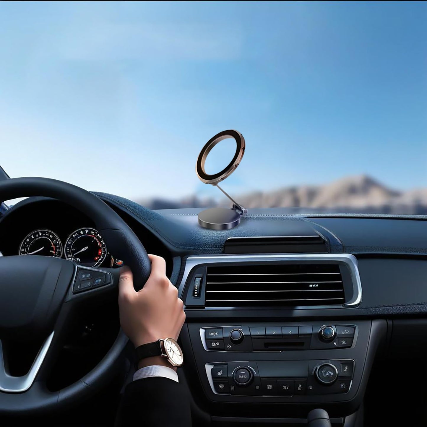 Ultra Magnetic Car Phone Holder, Compatible with MagSafe Car Mount, Car Accessories for iPhone, Car Mount Magnet Phone Holder for Car, Fit for iPhone 16, 15, 14, 13, Series, Black