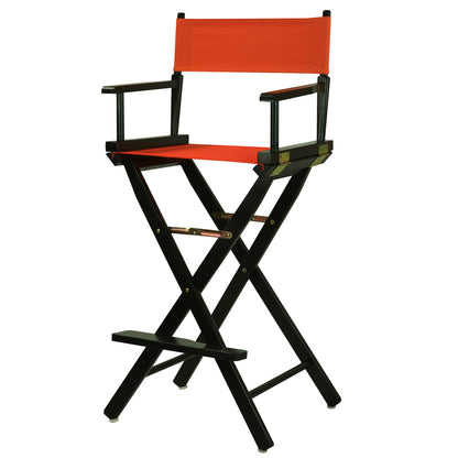 30" Director's Chair Black Frame-Orange Canvas