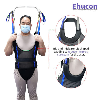 Ehucon Comfort Padded Patient Lift Walking Sling,Portable Standing Harness to People/Handicap for Ambulating Support Training,500 lbs Safety Loading(Small)