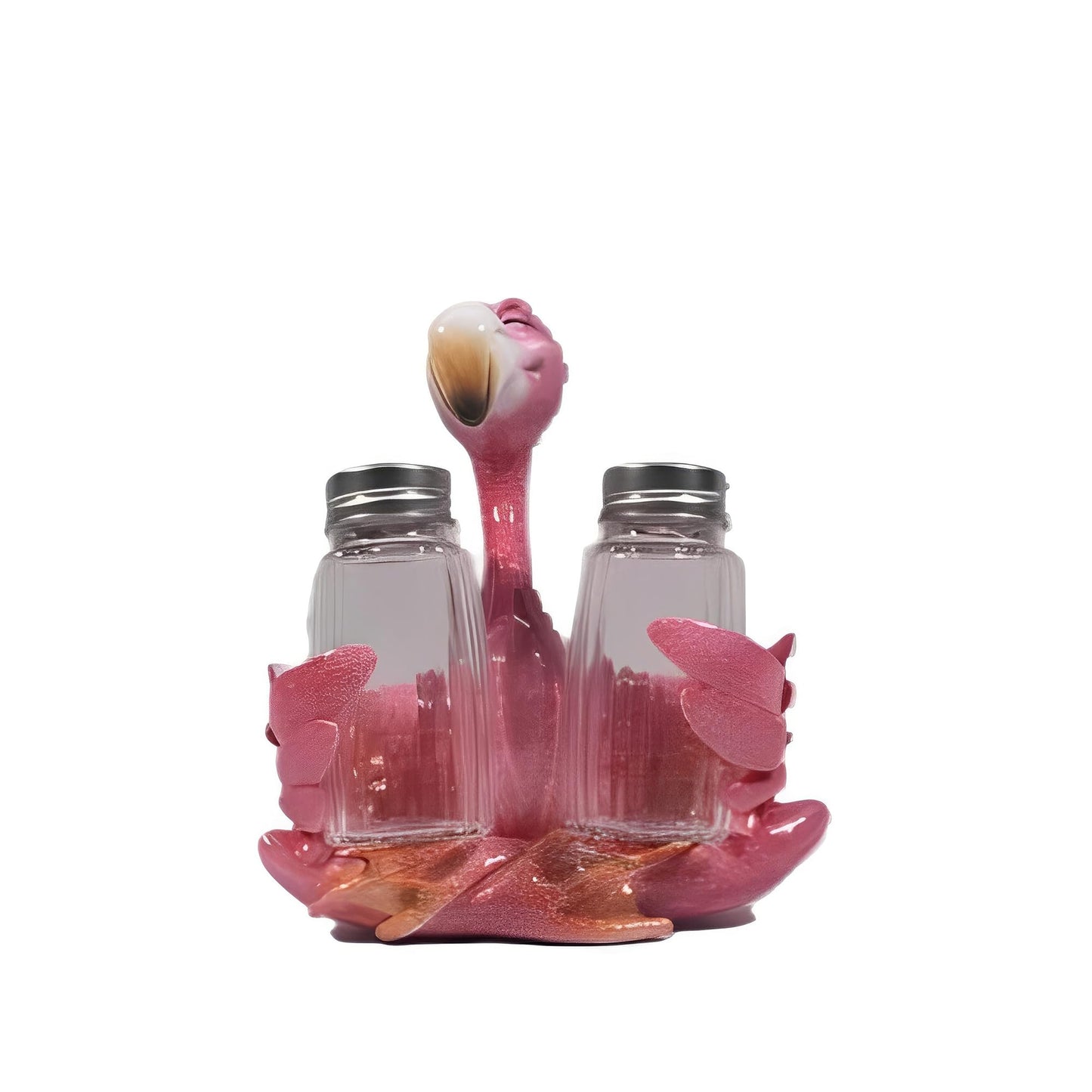 ICE ARMOR 6" H Flamingo Salt & Pepper Shakers Statue Sculpture Ornament Decoration Home/Room Decor Ideas for Housewarming, Holidays and Birthdays Great Collectible Addition