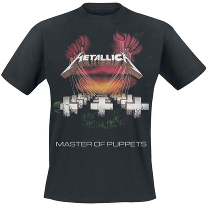 Metallica Men's Master of Puppets European Tour '86 BL_TS: M T-Shirt, Black (Black Black), Medium (Size:Medium)