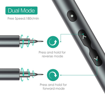 Mini Electric Screwdriver, ORIA Cordless Precision Screwdriver Set, 28 in 1 Rechargeable Portable Repair Tools Kit with 24 Bits, 3 LED Lights, Magnetizer for Phones, Watches, Toys, Computers, etc.