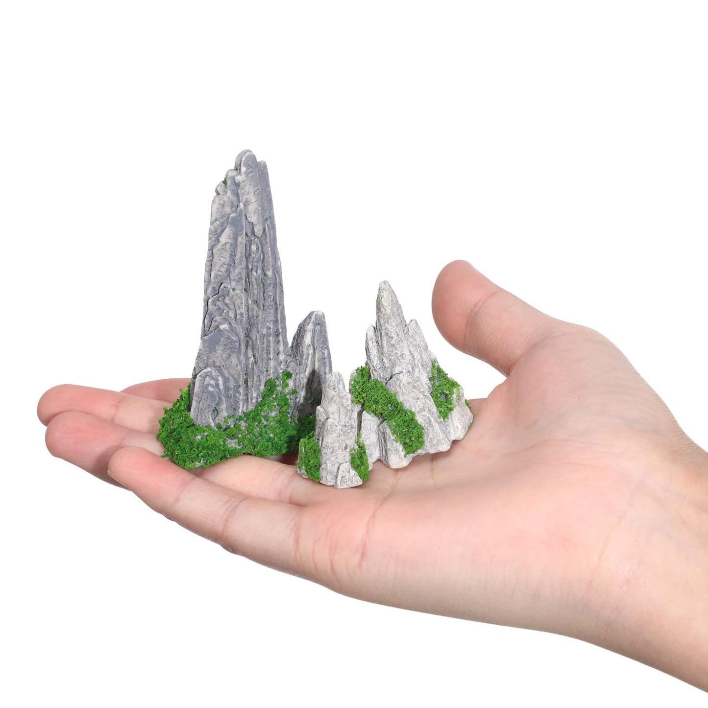 Gatuida 8Pcs Mini Rockery Decor Simulated Rockery Ornaments for Bonsai Micro Landscape Terrarium Decorations Zen Garden Accessories Pot Plant and Moss Display 3.03 X 1.77 X 1.18 in