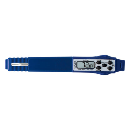 Taylor 9877FDA Compact Waterproof Digital Food Thermometer, 2.81 Inch Stem Length with an FDA Recommended 1.5mm Probe Diameter, NSF, Blue