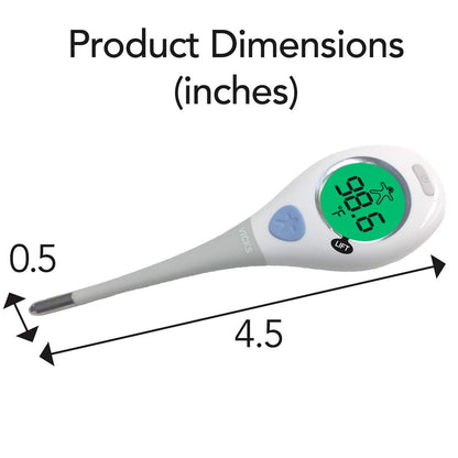 Vicks RapidRead Digital Thermometer, Temperature Readings in 2 Seconds, Use as Oral Thermometer, Baby Rectal Thermometer or Under The Arm, Water Resistant