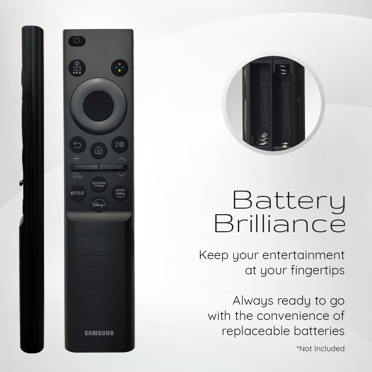 Ceybo Original Solar Voice Remote Control Replacement with YouTube Netflix Shortcut for Samsung Smart TVs, Compatible with Neo QLED 8K, QLED (BN59-01480A)