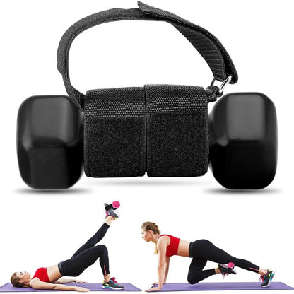 Dumbbell Foot Attachment, 2 Pcs Tibialis Trainer Strap Leg Lifting Weight Holder, Adjustable Ankle Weights Ankle Straps for Weight Lifting, Leg Workouts, Hip Flexors, Shin Splint, Hamstring Curls
