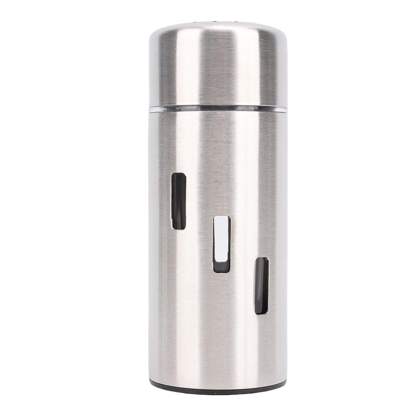Focket Salt Shaker, 304 Stainless Steel Rust Proof Multifunctional Condiment Shaker, Seasoning with Airtight Lid for Kitchen Cooking Grilling Picnic (Small Holes)