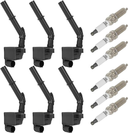 ECCPP 3 ignition coils with 3 iridium Spark Plugs,UF808,coils packs,for Smart Fortwo 2016-2017 0.9L‎224332428R,UF-808