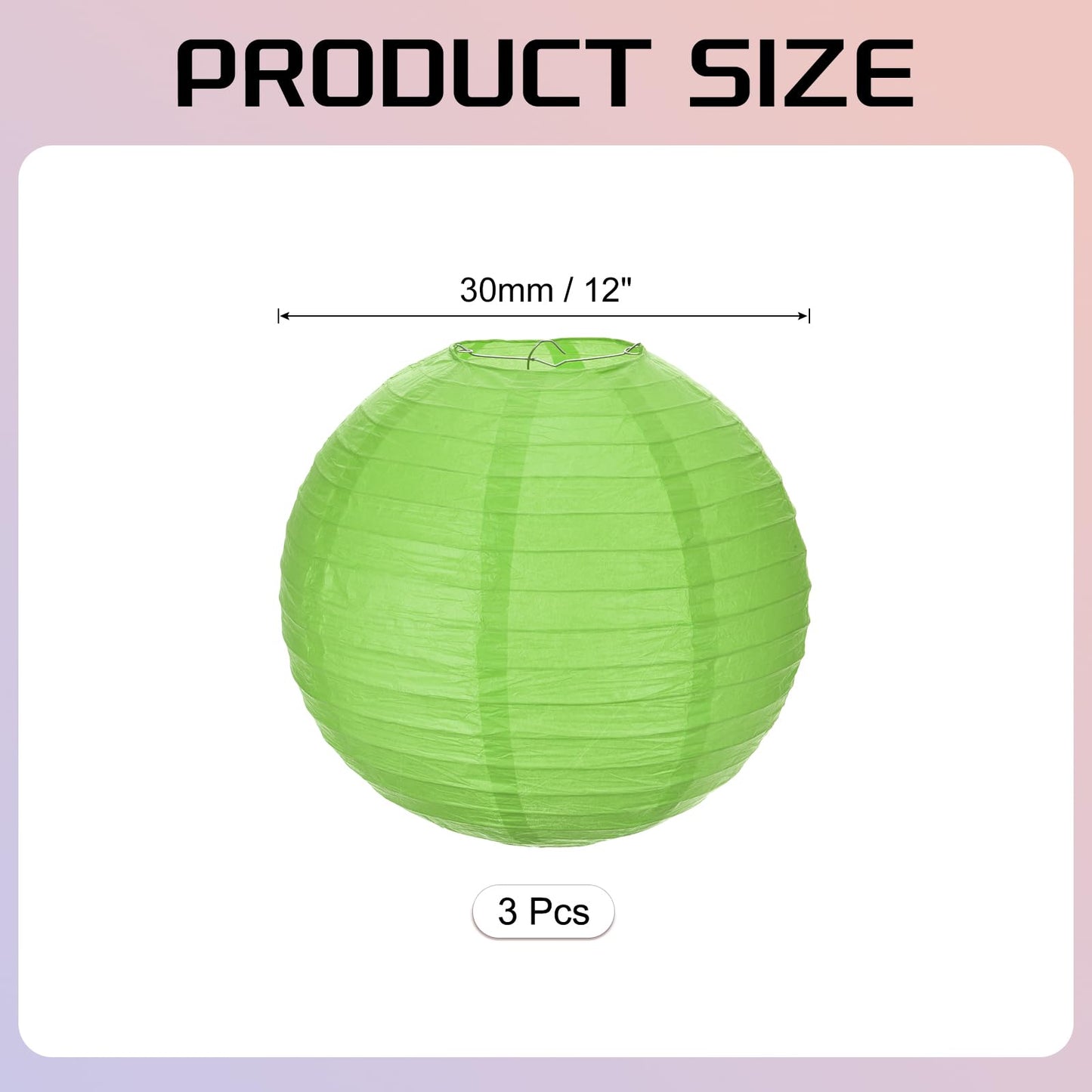 MECCANIXITY 3PCS Paper Lanterns Decorative, 12 Inch Deep Green Round Hanging Ball Lantern Chinese Lanterns for Home Decor, Birthday, Wedding,Christmas Party