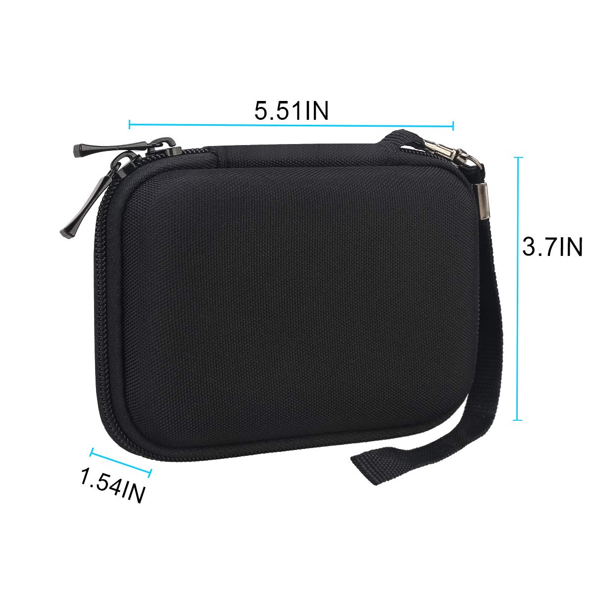 Lacdo Hard Carrying Case for Samsung T7 Shield / T7 / T7 Touch Portable Solid State Drives 500GB 1TB 2TB 4TB USB 3.2 External SSD Hard EVA Shockproof Storage Travel Bag, Black+Black