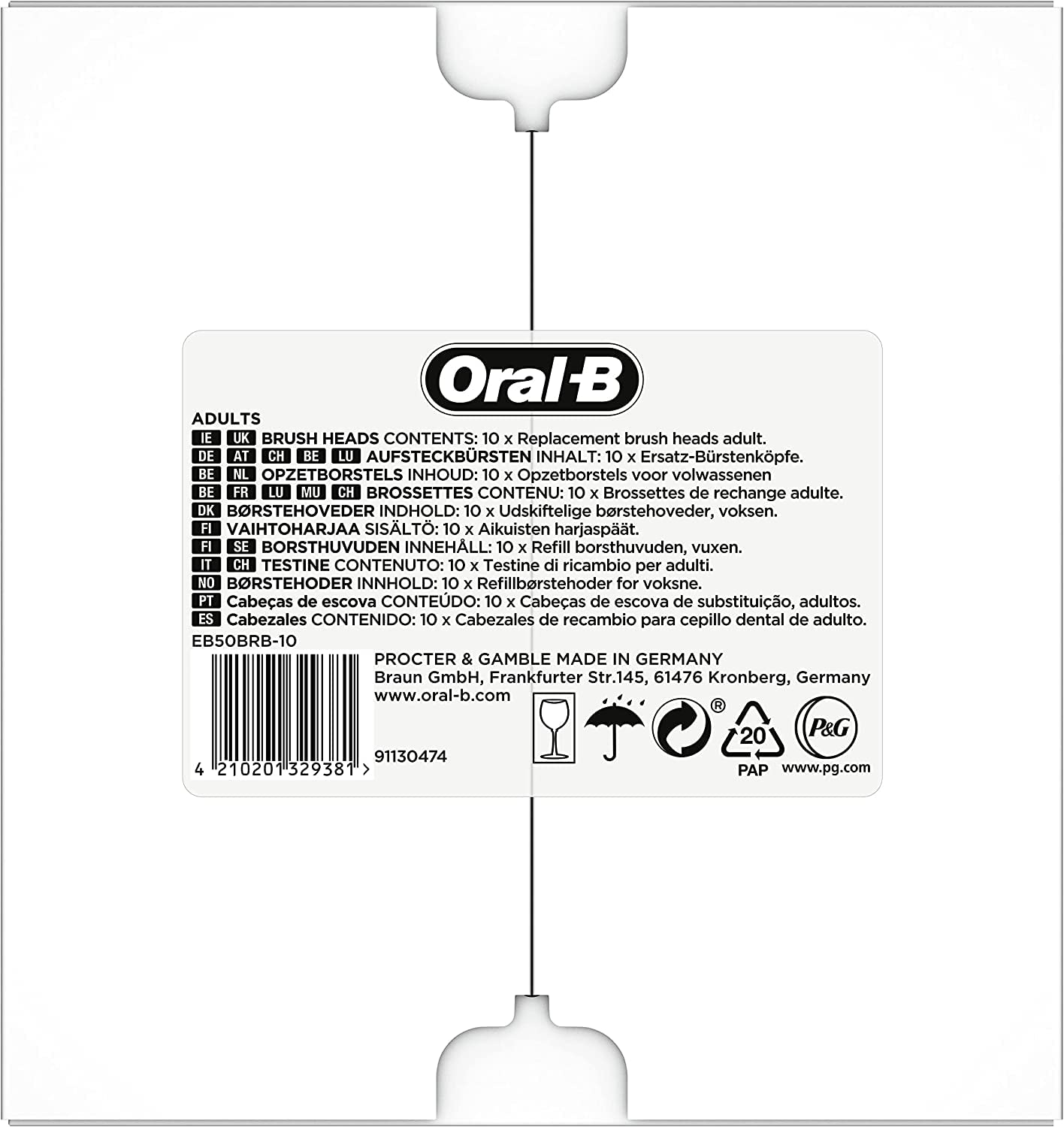 Oral B Cross Action Electric Toothbrush Replacement Brush Heads Refill, 4Count