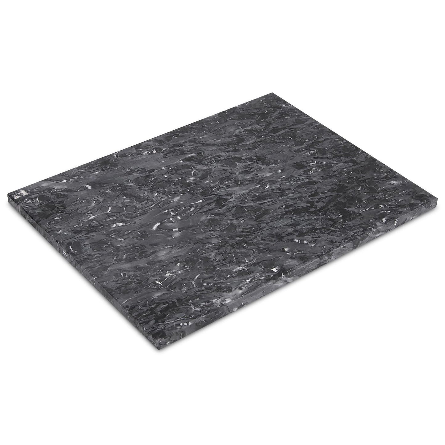 Natural Marble Stone Cutting Board for Home Kitchen,16 x 12 Inch, Marble Slab Pastry Board Large with Non-Slip Feet for Cooking,Baking, Cheese, Charcuterie, Chocolate (1, Dark Grey, Large)