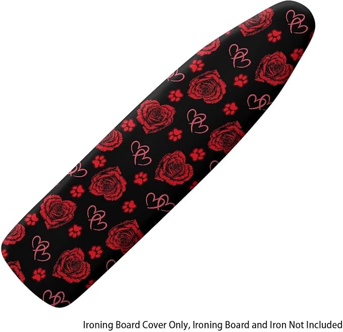 Rose Paw Ironing Board Cover and Pad, Thick Scorch Resistant Padding Heavy Duty