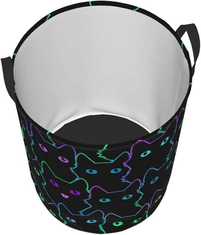 Funny Black Cats Laundry Hamper Bag