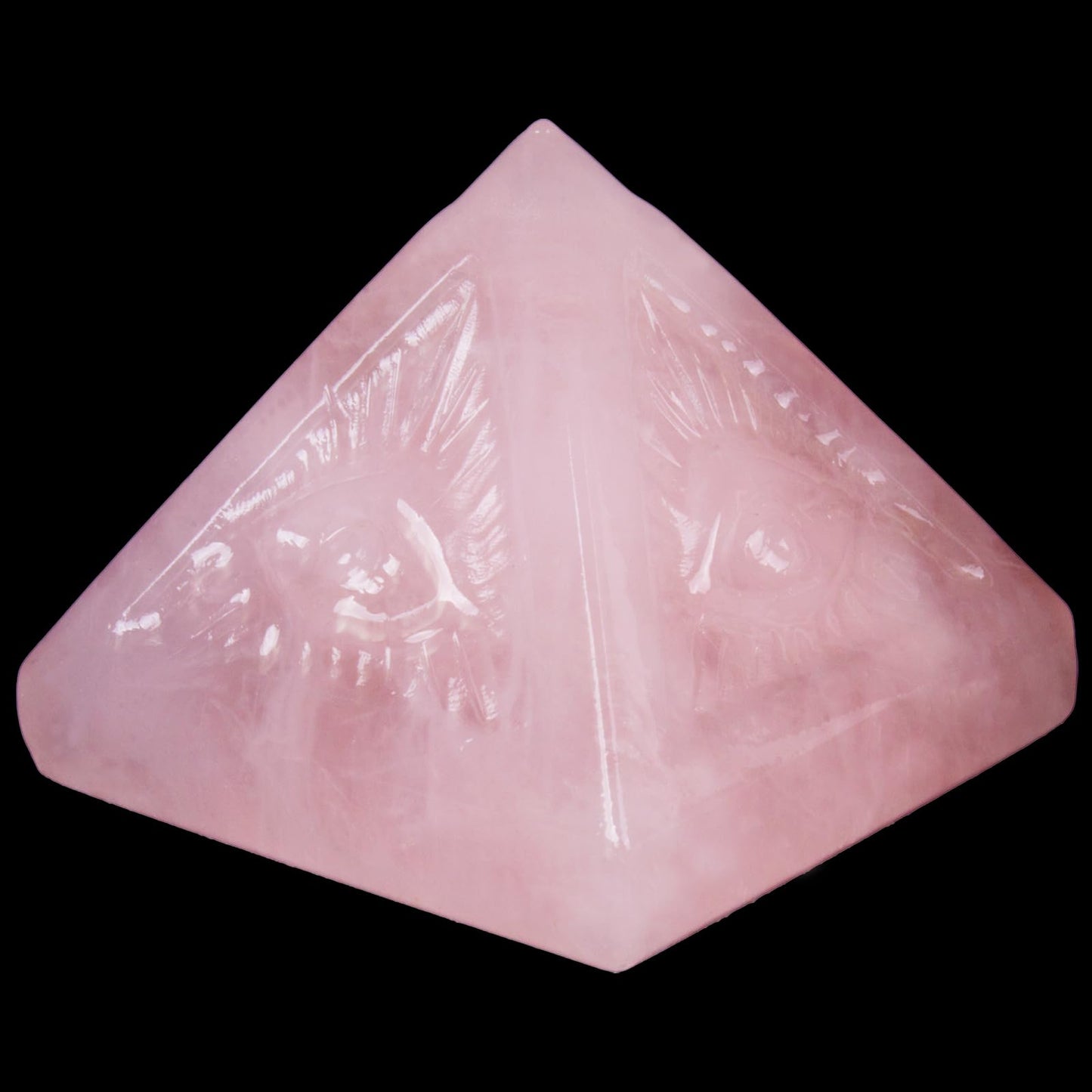 Hguxmcu Rose Quartz Pyramid, Natural Stone, Great Gift for Home, Office & Spiritual use. Ideal for Meditation, Reiki, Chakra Balancing & Energy Enhancement.