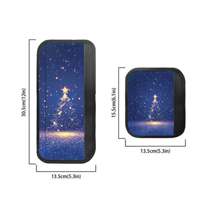 Txsniver Refrigerator Door Handle Covers Washable Neoprene Kitchen Appliance Gloves with Hook and Loop Fastener Handle Protector Home Decor, 6 PCS,Christmas Star Tree Topper Deep Blue