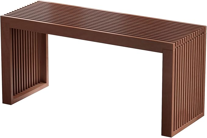 Bamboo Indoor Long Dining Bench, Outdoor Modern Wood Benches 35 Inch Bamboo