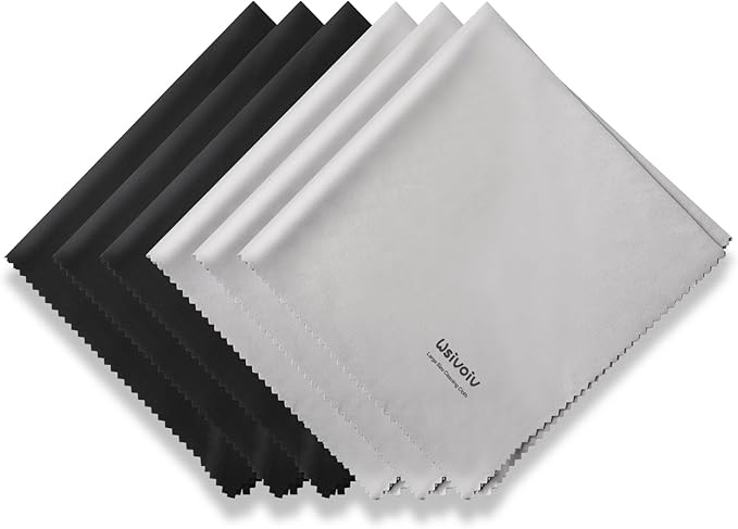 6PCS Large Eyeglass Cleaning Cloths, 12 x12 inches Glasses Cleaner,