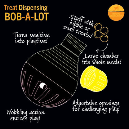 Starmark Treat Dispensing Bob-a-Lot Dog Toy, All Breed Sizes (Pack of 1)