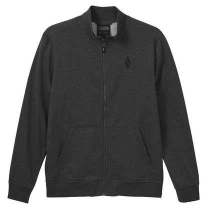 Skechers Men's The Hoodless Hoodie GO Walk Everywhere Full Zip Mock Neck Jacket, Heather Charcoal, Large