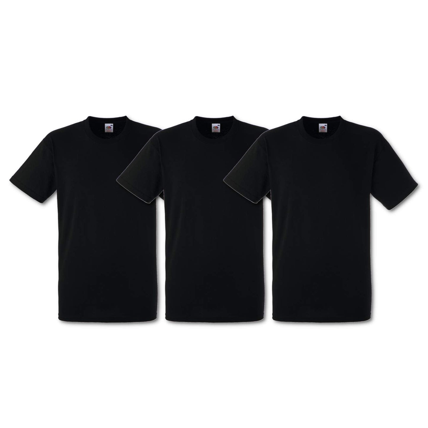 Fruit of the Loom Men's Heavy T Shirt, Black, L UK
