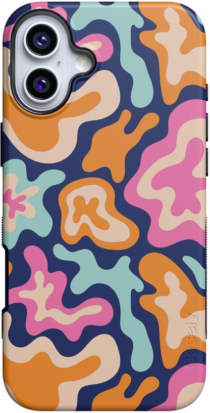 Casely iPhone 16 Plus Case | Blue Stripes | Sunday Best | Compatible with MagSafe | Bold Protective Design