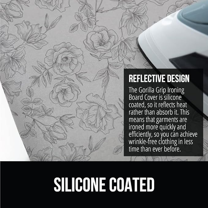 GORILLA GRIP The Original Ironing Board Cover and Pad, Silicone Coating