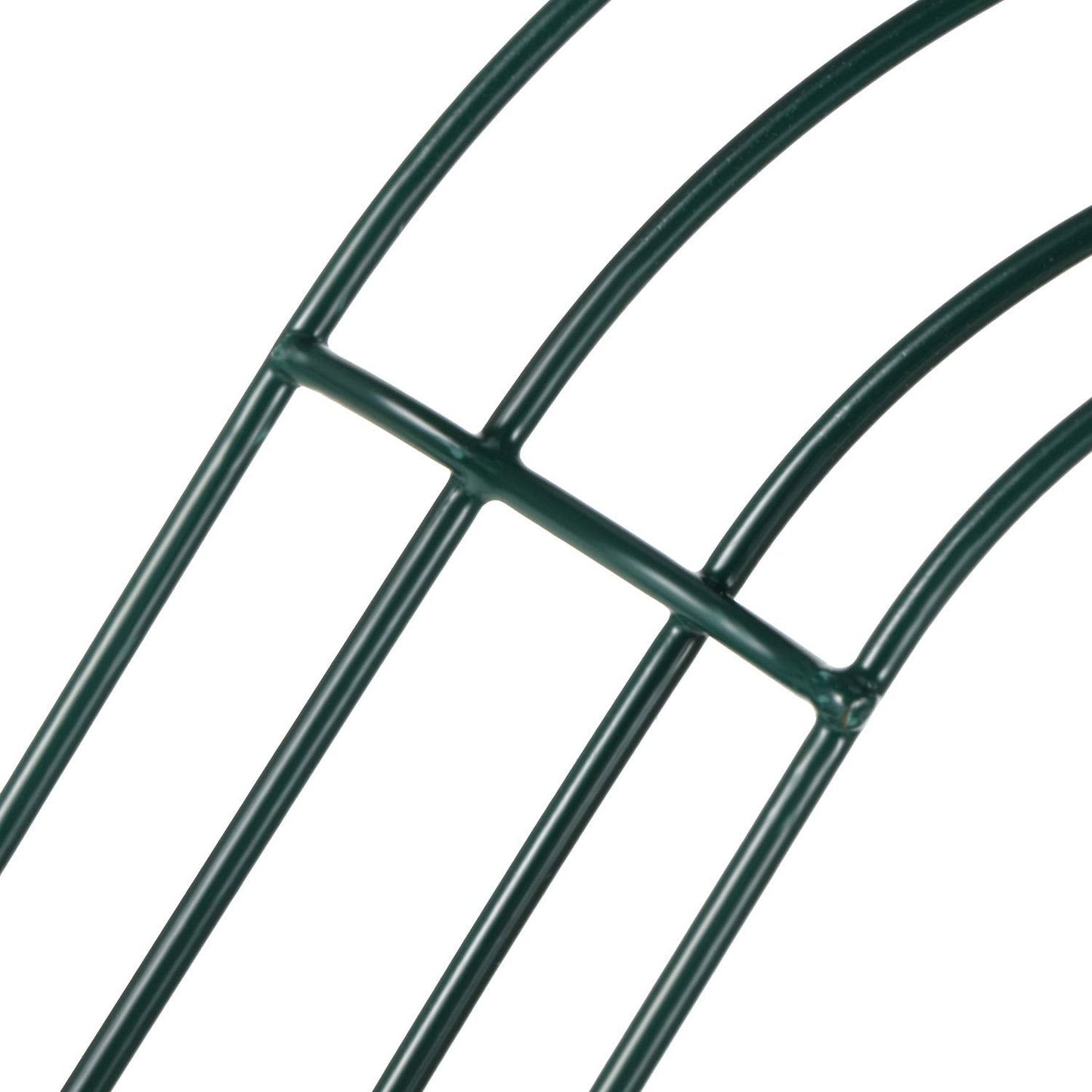 Sumind 4 Pieces 12 Inch Christmas Candy Cane Shaped Wire Wreath Frame Dark Green Metal Flower Wreath Frames Making Rings for Christmas DIY New Year Valentines Party Decoration