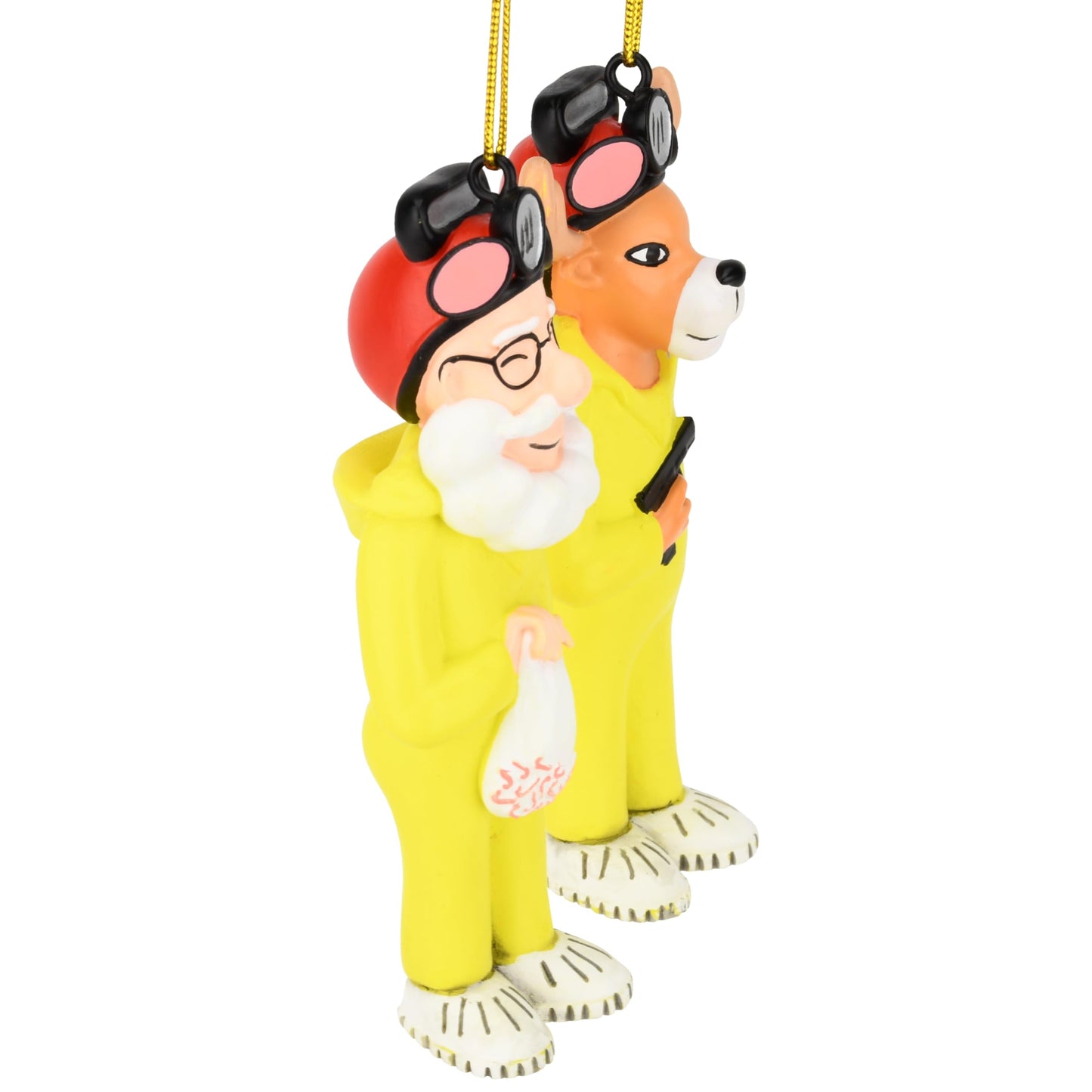Tree Buddees Breaking Bulbs Christmas Ornaments 2-Pack Funny Parody Santa & a Reindeer in Hazmat Suits – Holiday Pop Culture Décor