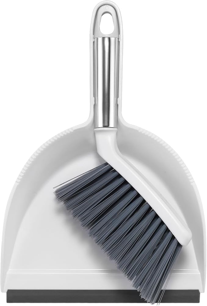 NACENA Mini Broom and Dustpan Set, Small Dust Pan and Brush Set