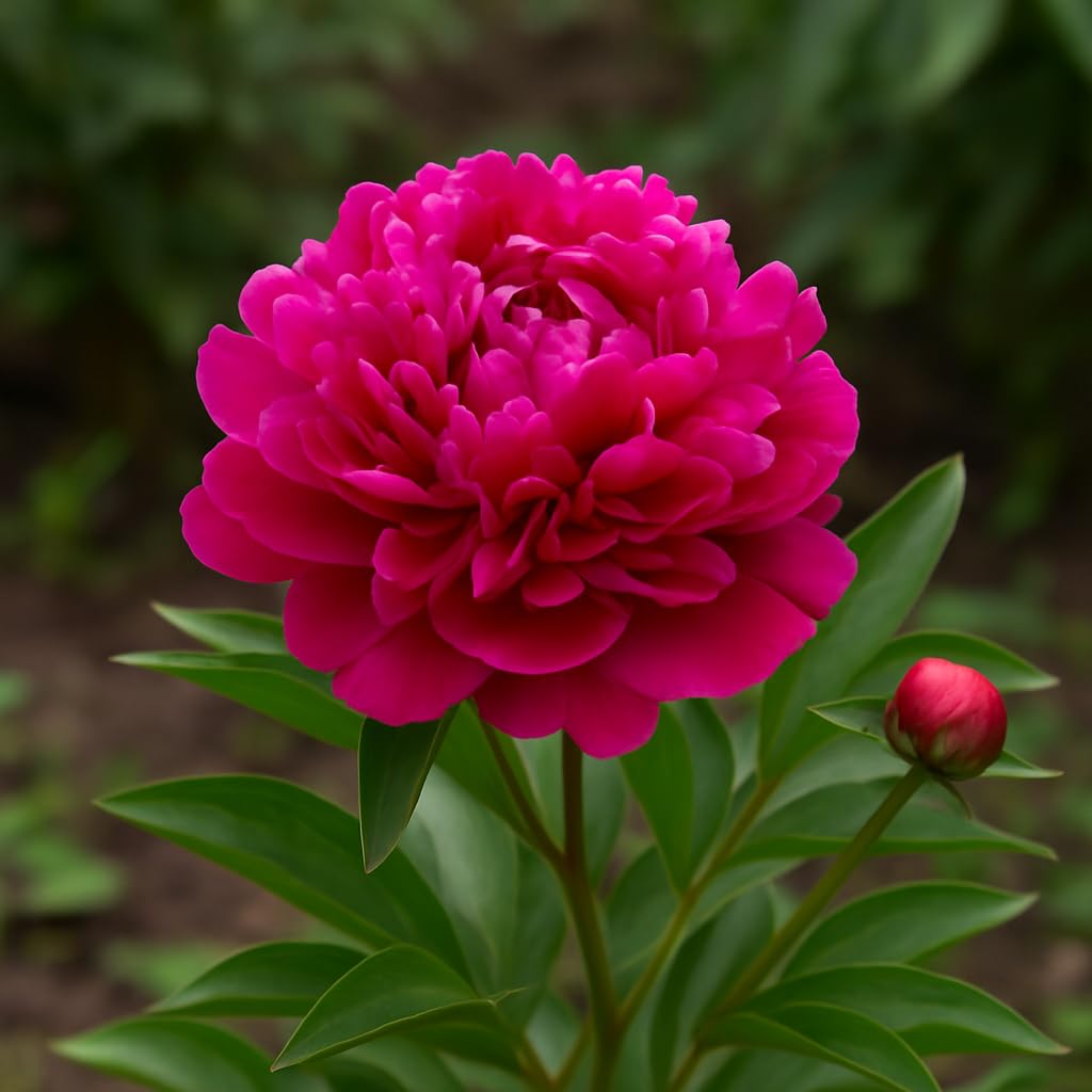 Karl Rosenfield Peony Perennial Roots to Grow – Classic Double Magenta Blooms with Lasting Beauty (1 Root)