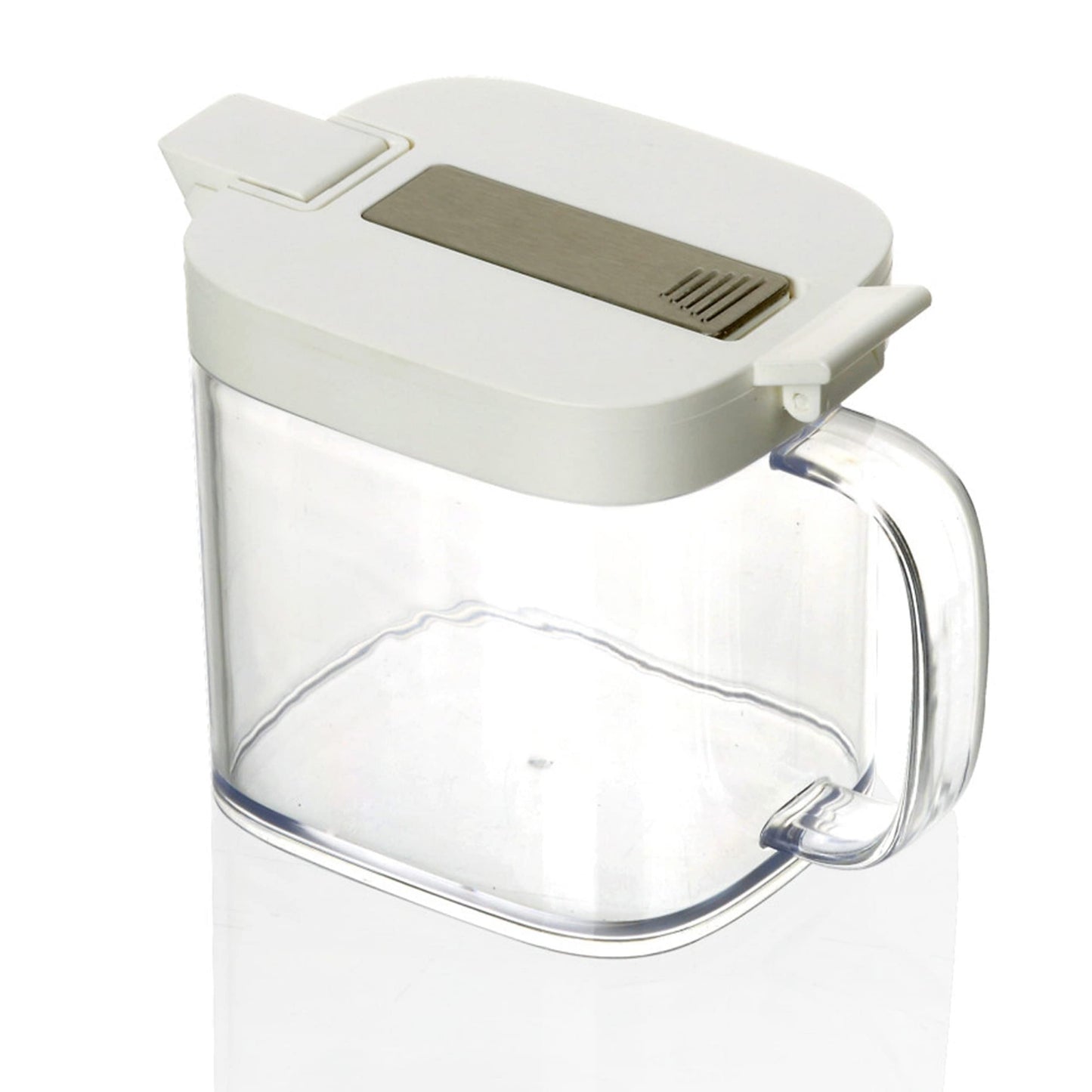 YBM Home Clear Condiment Canisters Pots with Lids and Spoons - Clear acrylic Large Seasoning Jar for Spices like Salt, Sugar, Pepper, and Seasonings, 12101-2