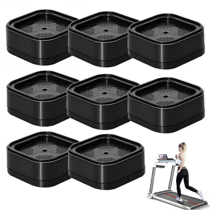 MouMouPurr 8Pcs Black Stackable Treadmill Incline Riser Blocks, Adjustable Height Non-Slip Walking Ramp Pad Attachment for Home Gym Leveling & Uphill Workout, Durable Treadmill Accessories