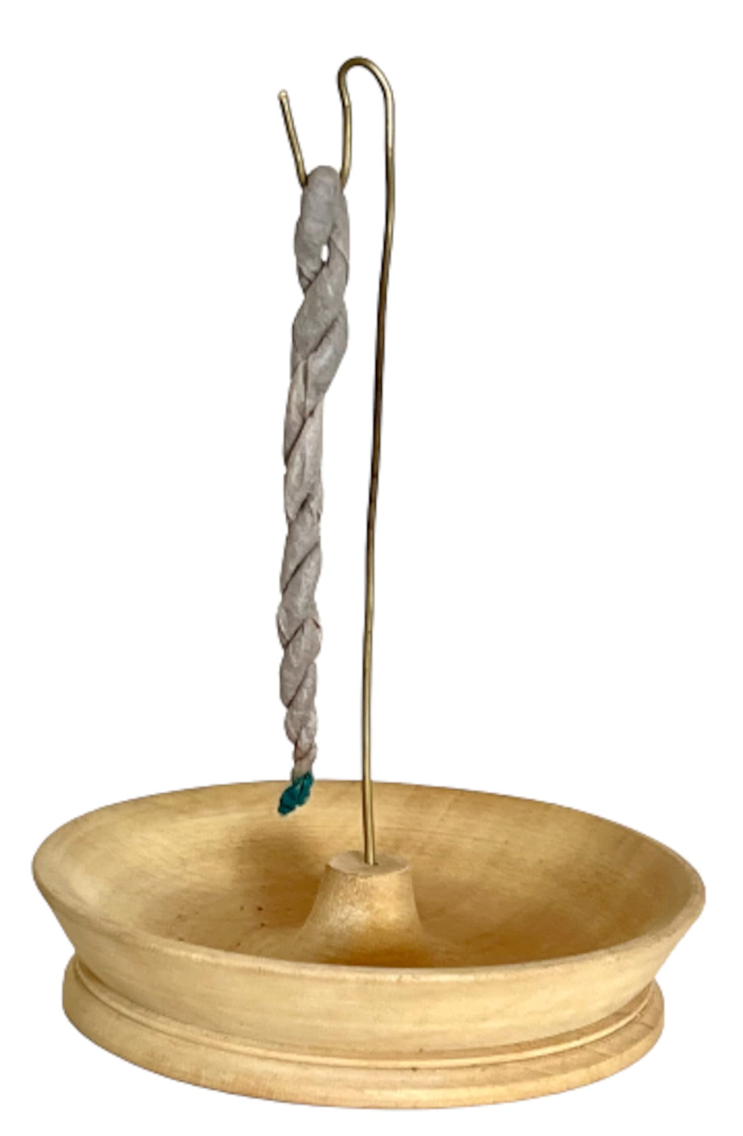 Snow Hill Incense Rope Holder Burner with 2 Pack of Rose & Radhe Radhe Incense Rope, Organic Composed of 26 Ritual Ingredients - Wooden Incense Ash Catcher Burner - Handmade in Nepal