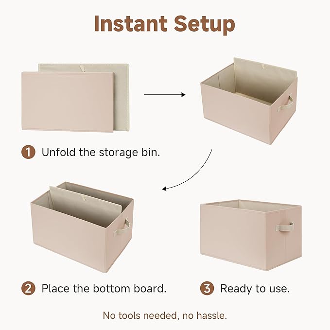 StorageWorks Closet Organizer Storage Baskets, Fabric Storage Bins