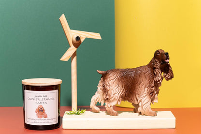 Cocker Spaniel Gifts & Decor, Dog Mom Gifts, Smells Like Cocker Spaniel Farts Candle - Lavender & Eucalyptus, Crafted by Natural Soy Wax & Natural Essential Oils