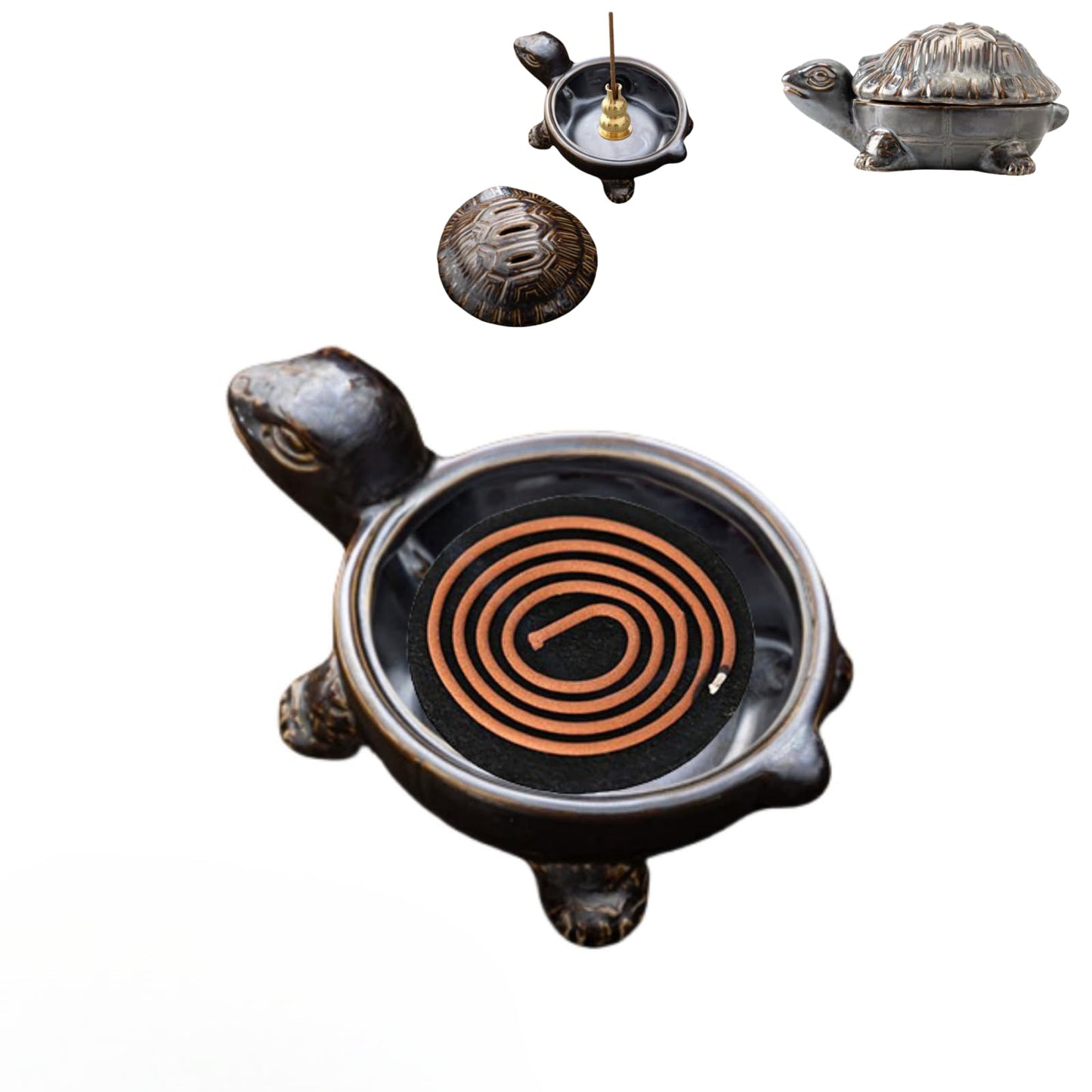 Ceramic Incense Burner, Multi-Functional Incense Burner Holder for Incense Sticks, Coil Incense and Cones, Perfect Home Decor