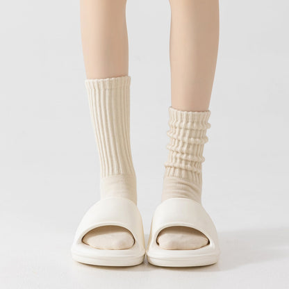 Women's 88% Cotton Slouch Crew Socks - Scrunch Socks, Non-Slip Y-Heel, Foldable Slouchy Socks (Fits 5-11) All Season