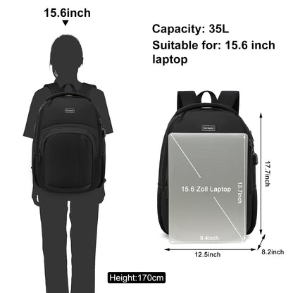 Backpack Men Women School Bags for Boys Girls, Laptop Backpack with USB Charging Port, Business Travel Anti Theft Durable Laptop Bag,Water Resistant Fits 15.6 Inch Laptop
