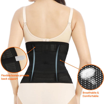 Trendyline Women Postpartum Girdle Corset Recovery Belly Band Wrap Belt Black