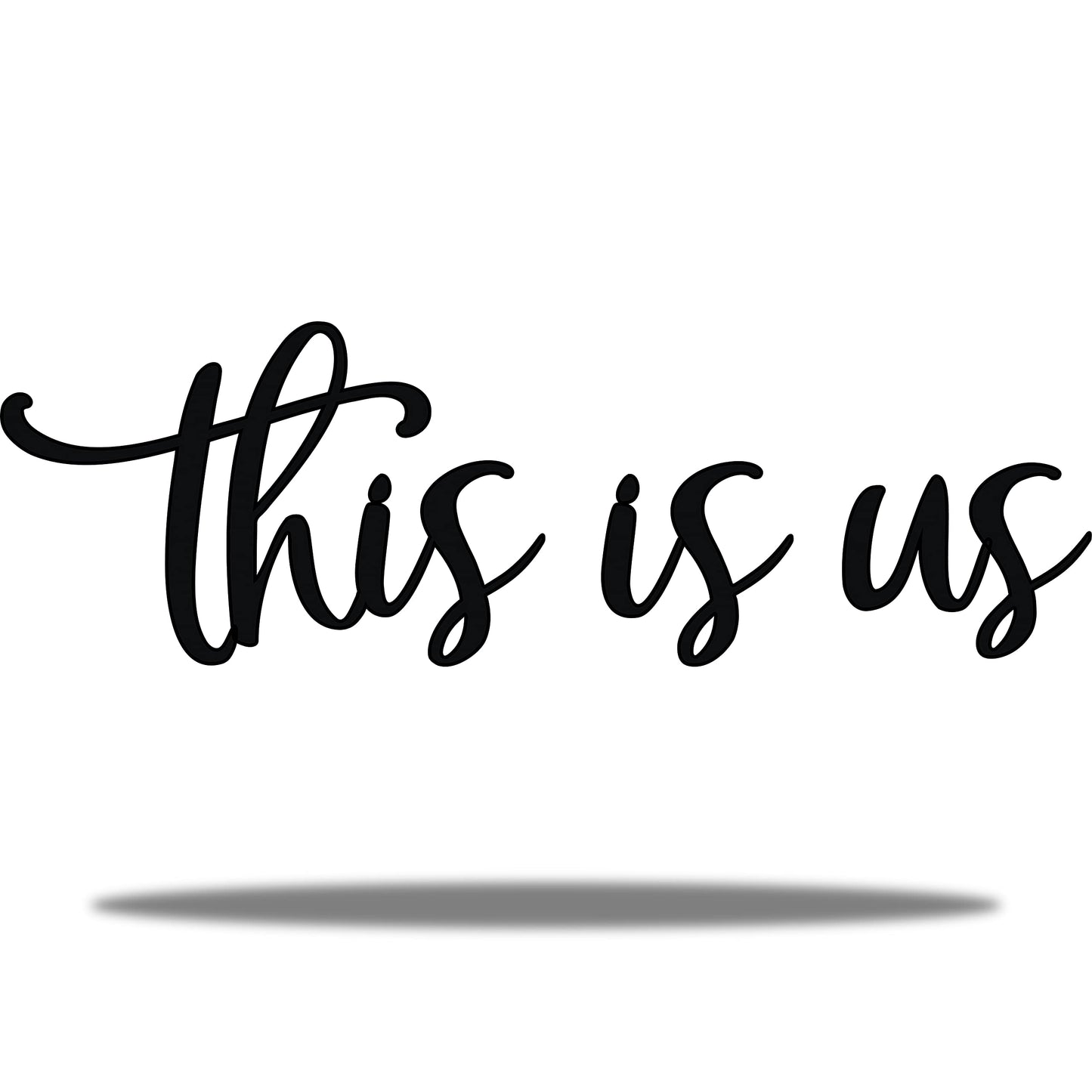 Vivegate This Is Us Wall Decor – This Is Us Signs Home Decor Metal Decorations for Room Large Black Metal Wall Decor Living Room Bedroom (Medium - 79X24 cm)