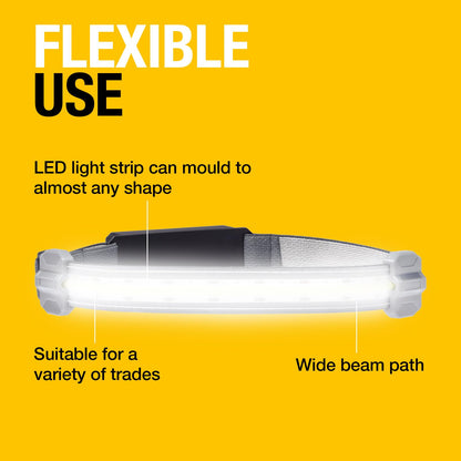 RING Flexible Head Torch With Adjustable Head Strap: Rear Red LED Light For Extra Safety at Night