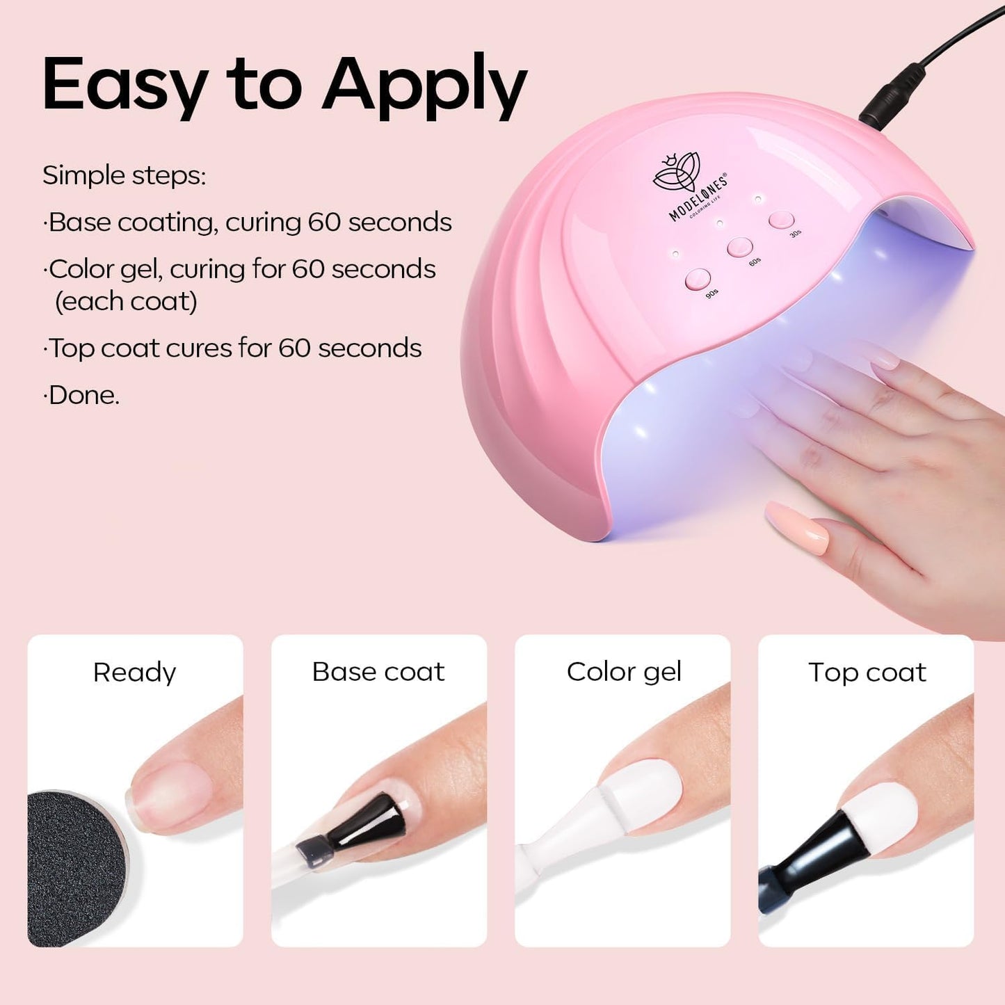 modelones Gel Nail Polish Set 2 Pcs 15ml French Manicure Kit White Nude Pink Jelly Sheer Gel Polish Soak Off UV LED Classic French Tip Gel Polish Natural Nail Art DIY Gift for Women