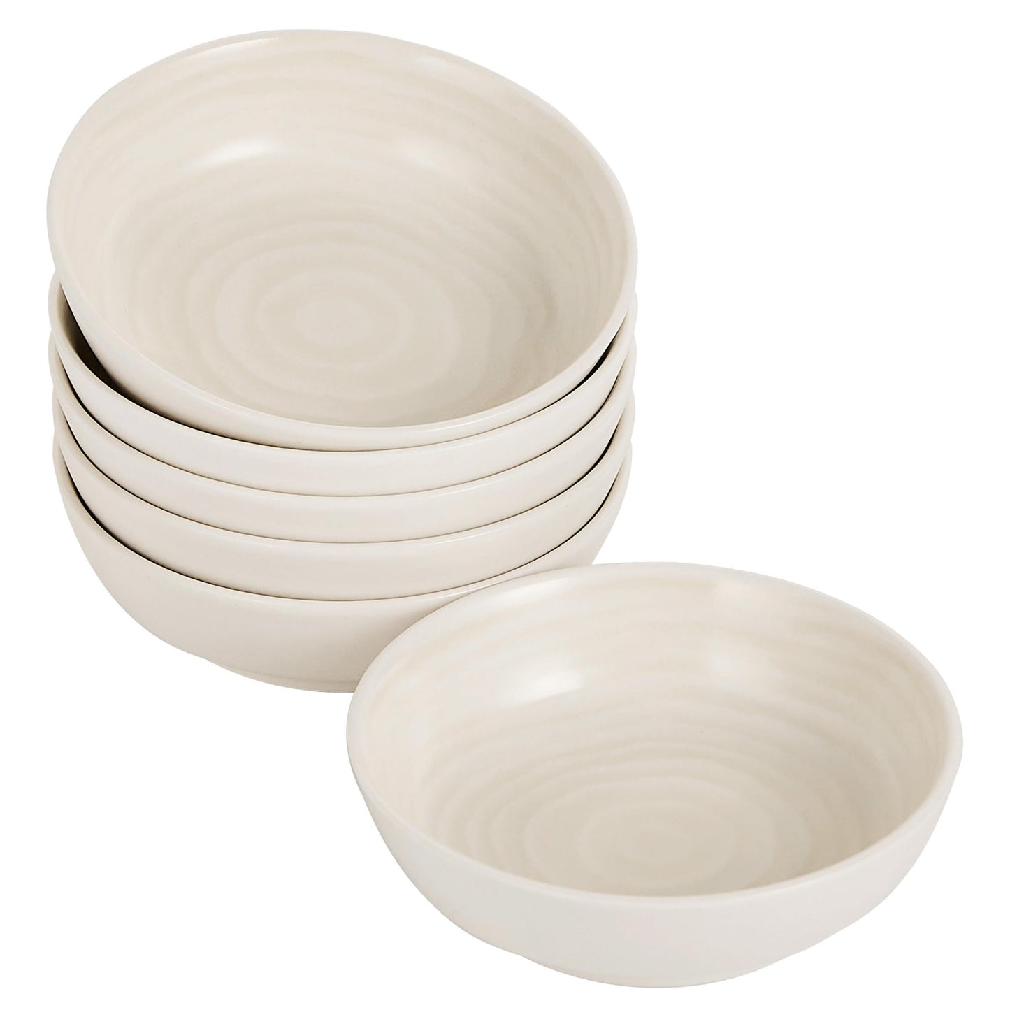 keramwerk Dipping Bowls, Soy Sauce Dishes, 4 OZ Small Serving Bowls & Appetizer Plates Set of 6, Ceramic Ramekins for Sushi, Condiment, Ketchup, BBQ Party, 4 Inch