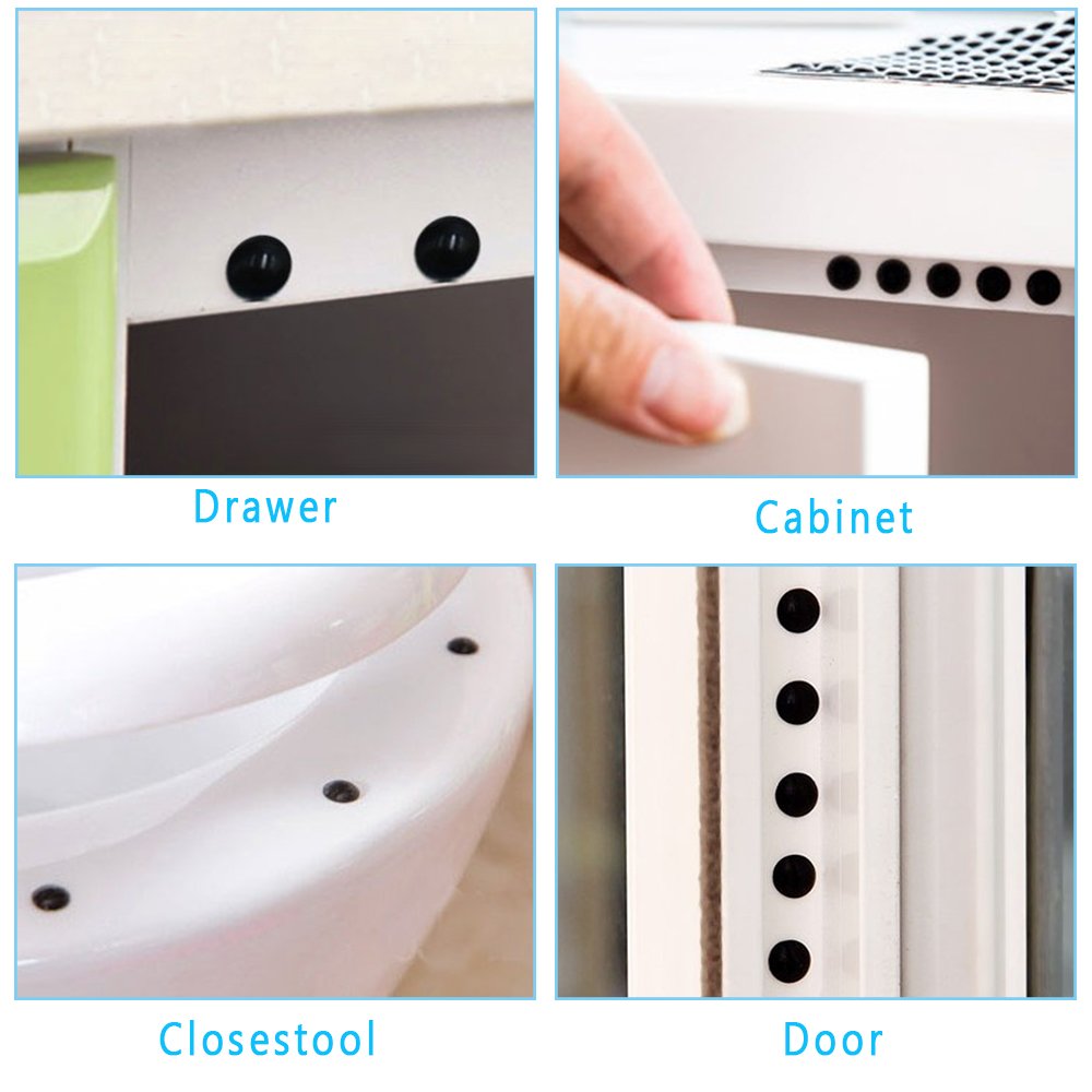 AUSTOR 318 Pieces Black Rubber Feet Bumper Pads Self Stick Noise Dampening Bumper Feet for Doors, Cabinets, Drawers, Glass, Electrical Appliances